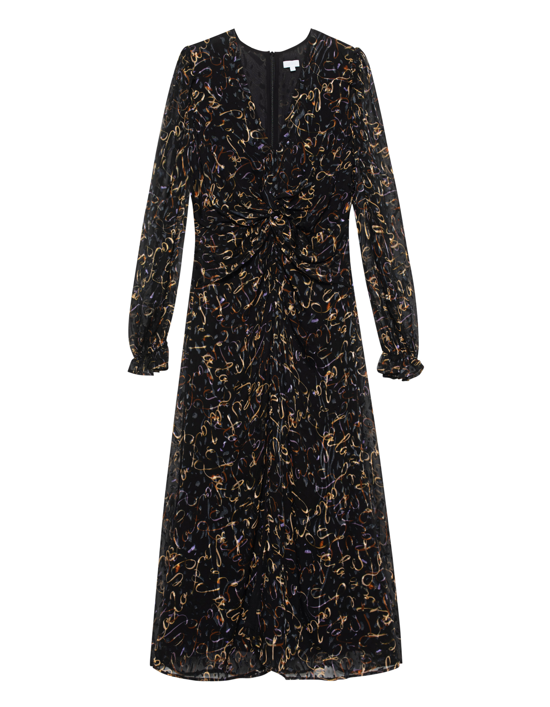 LALA BERLIN Dollina Lalagram Dark Printed midi dress - Dresses