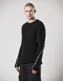 THOM KROM Bouclé Crew Black