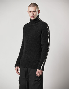 THOM KROM Bouclé Turtle Neck Black