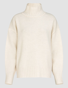 TRUE RELIGION Turtleneck Relaxed Off White