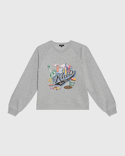 RAILS Vintage Raglan New York Lightgrey Melange