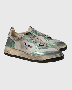 Autry Super Vintage Low Mesh Suede White Green