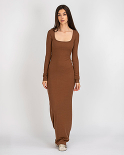 Eterne Square Neck Maxi Earth Brown
