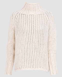 ELLA SILLA Basic Turtleneck Ecru