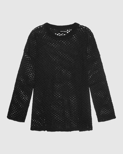 ISABEL BENENATO Wide Mohair Jumper Black