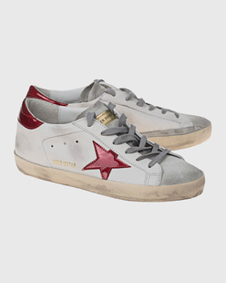 GOLDEN GOOSE Super Star Nappa White Red Ice