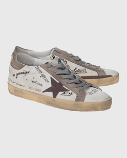 GOLDEN GOOSE Super Star Nappa White Taupe Cinder