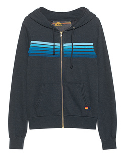 AVIATOR NATION Zip 5 Stripe Charcoal Blue