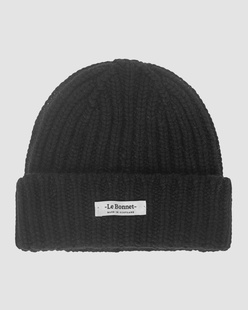 LE BONNET Ribbed Black