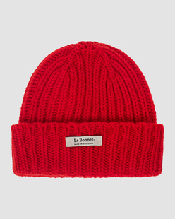 LE BONNET Ribbed Red