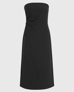 VINCE Strapless Draped Black