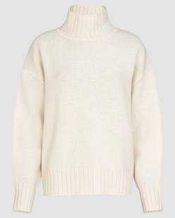 TRUE RELIGION Turtleneck Relaxed Off White