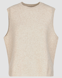 TRUE RELIGION Vest Over Crew Beige