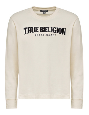 TRUE RELIGION Relaxed Satin Arch Winter White