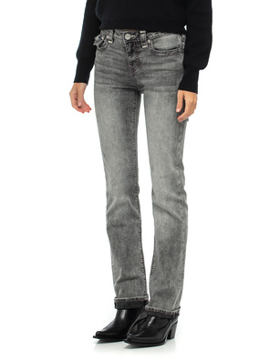 BBChic - Plain Short-Sleeve Crop Top / High-Waist Baggy Jeans
