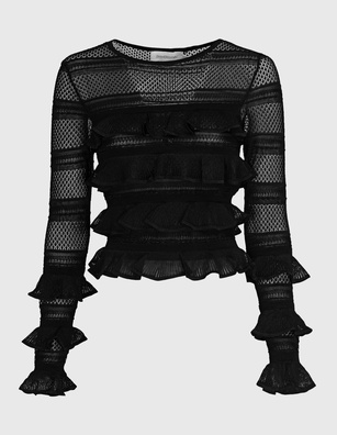 ZIMMERMANN Illustration Frilled Black