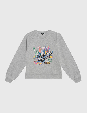 RAILS Vintage Raglan New York Lightgrey Melange