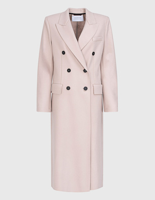 HARRIS WHARF LONDON Long Maxi Coat Almond