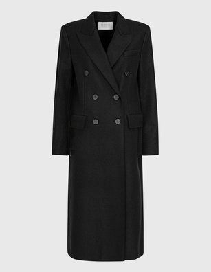 HARRIS WHARF LONDON Long Maxi Coat Black