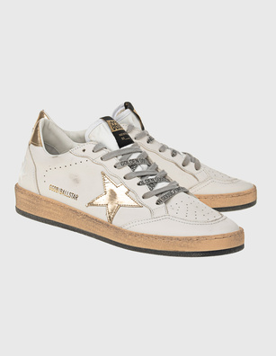 GOLDEN GOOSE Ballstar Leather Milk Gold