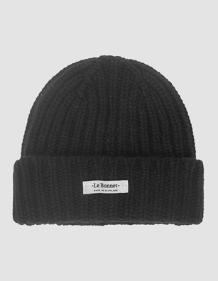 LE BONNET Ribbed Black