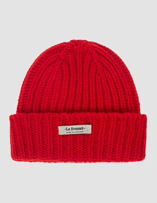 LE BONNET Ribbed Red