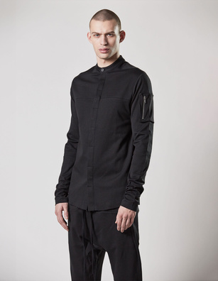 THOM KROM Open Hem Black