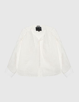 R13 Twisted Neck Shirt  Off White