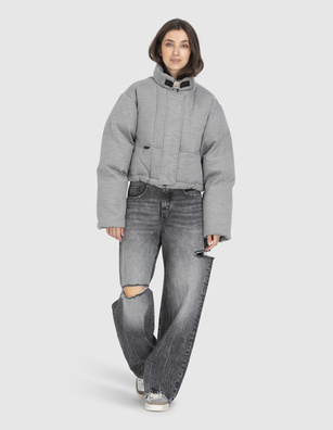 Shoreditch Ski Club Hallie Mae Puffer Grey Marl