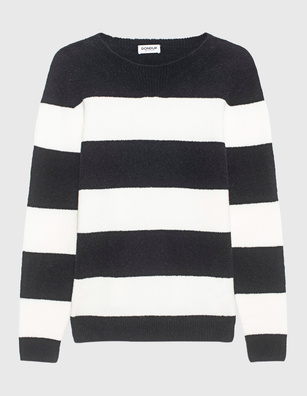 Dondup Girocollo Striped Black White