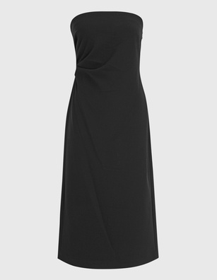 VINCE Strapless Draped Black