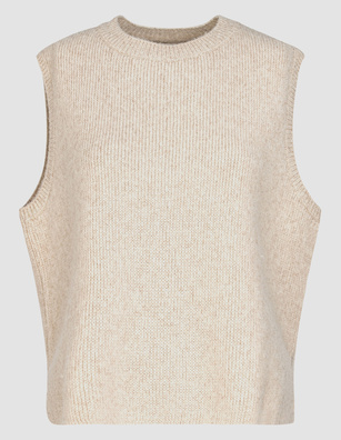 TRUE RELIGION Vest Over Crew Beige