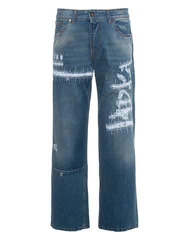FAITH CONNEXION Serigraphie Regular Blue Destroyed jeans - Straight